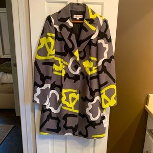 Gray long sleeve multi-colored jacket